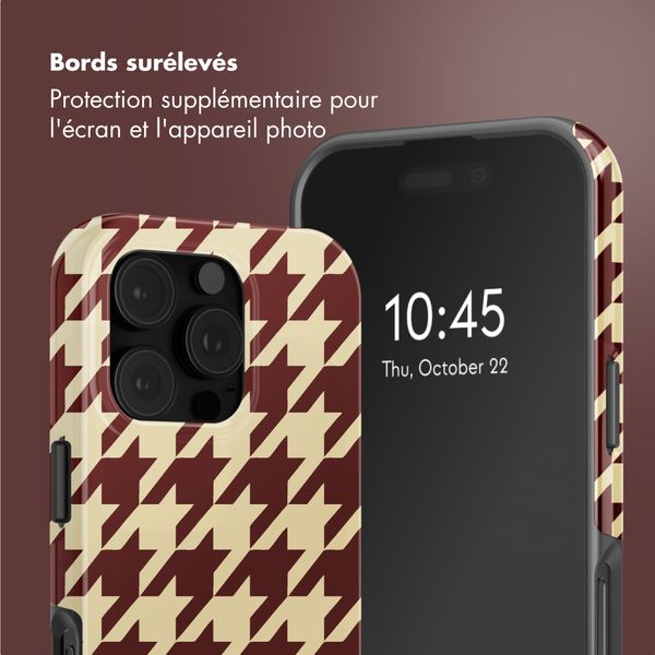 Selencia Coque arrière Vivid avec MagSafe Apple iPhone 16 Pro Max - Pied-de-Poule