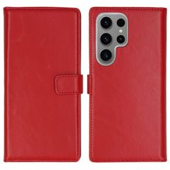 Selencia Étui portefeuille en cuir véritable Samsung Galaxy S24 Ultra - Rouge