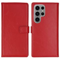 Selencia Étui de téléphone portefeuille en cuir véritable Samsung Galaxy S24 Ultra - Rouge