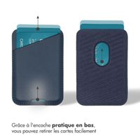Accezz Porte-cartes en cuir - Compatible avec MagSafe et Qi2 - Nightfall Blue