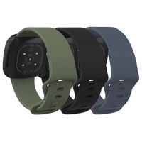 imoshion Multipack bracelet silicone le Fitbit Versa 4 / 3 / Sense (2) - Noir / Vert / Bleu