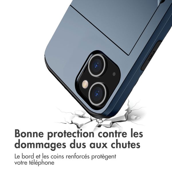 imoshion Coque arrière avec porte-cartes Apple iPhone 13 - Bleu foncé