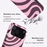 Selencia Coque arrière Vivid avec MagSafe Apple iPhone 17 Pro - Wavy Swirl Pink Plum