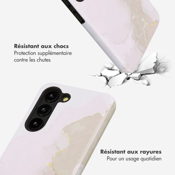 Selencia Coque arrière Vivid Tough Samsung Galaxy S23 - Marble Light Brown