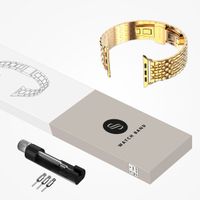 Selencia Bracelet dragon en acier Apple Watch Series 1 t/m 9 / SE (38/40/41 mm) | Series 10 / 11 (42 mm) - Doré