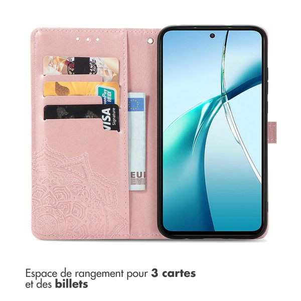 imoshion Etui de télephone Mandala Motorola Edge 70 - Rose Gold