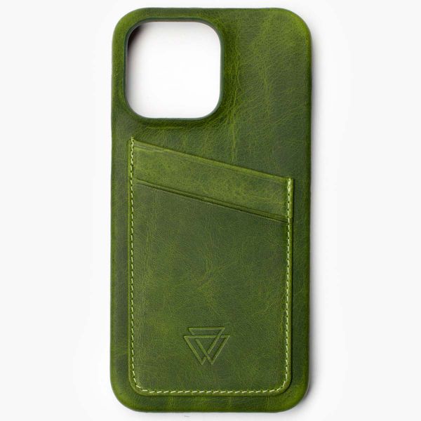 Wachikopa Coque Full Wrap C.C. avec 2 porte-cartes Apple iPhone 13 - Forest Green