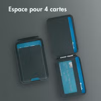 Accezz Portefeuille en cuir magnétique avec support - Compatible avec Apple Find My - Cedar Green