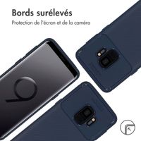 imoshion Coque silicone Carbon Samsung Galaxy S9 - Bleu