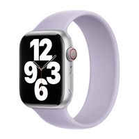 Apple Bracelet Boucle unique en Silicone Apple Watch Series 1 - 9 / SE (38/40/41 mm) | Series 10 / 11 (42 mm) - Taille 3 - Purple Fog