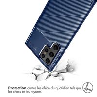 imoshion Coque silicone Carbon Samsung Galaxy S22 Ultra - Bleu