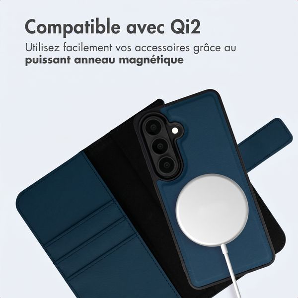imoshion Étui portefeuille luxe 2-en-1 amovible Samsung Galaxy S26 - Bleu