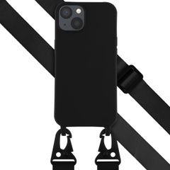 Selencia Coque silicone avec cordon amovible Apple iPhone 13 - Noir