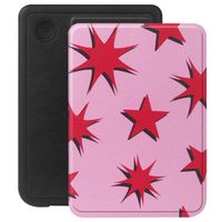 Selencia Étui de liseuse portefeuille Vivid Kobo Clara Colour / Clara BW - Stars Rubine Red Light Pink