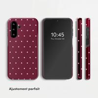 Selencia Coque arrière Vivid Samsung Galaxy A17 (5G) / (4G) - Happy Dots Burgundy
