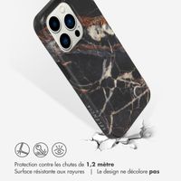 Selencia Aurora Coque Fashion Apple iPhone 14 Pro - Onyx Black Marble
