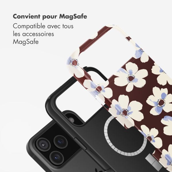 Selencia Coque arrière Vivid avec MagSafe Apple iPhone 17 Pro - Choco Flower Pop