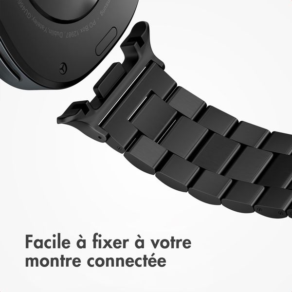 imoshion Bracelet en acier Samsung Galaxy Watch 8 (40/44mm) / Classic (46mm) - Noir