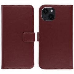 Selencia Étui portefeuille en cuir véritable Apple iPhone 14 - Burgundy