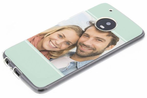 Concevez votre propre coque en gel Motorola Moto G5 Plus - Transparent