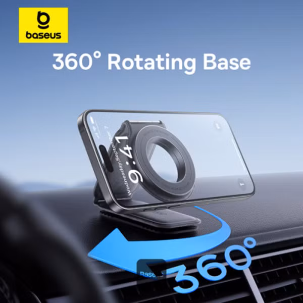 Baseus PrimeTrip Series C02 Mega Support de téléphone voiture – Magnétique – Tableau de bord – Noir