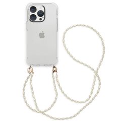 imoshion Coque avec dragonne + ﻿bracelet - Perles iPhone 15 Pro - Transparent