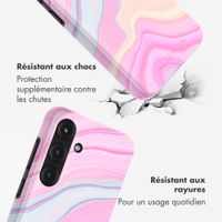 Selencia Coque arrière Vivid Samsung Galaxy S25 - Pastel Lipstick Marble