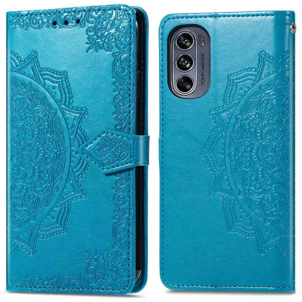 imoshion Etui de téléphone portefeuille Mandala Motorola Moto G62 - Turquoise