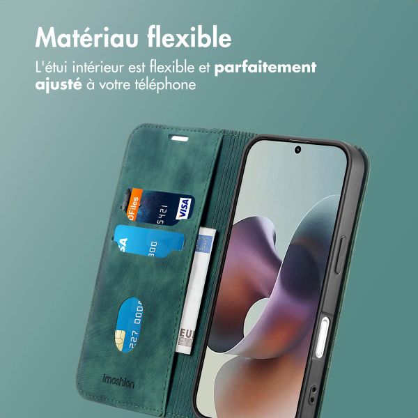 imoshion Étui de téléphone portefeuille Slim Motorola Moto G56 - Vert