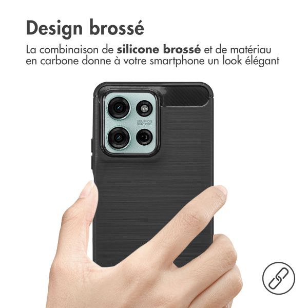 imoshion Coque Brushed Motorola Moto G75 5G - Noir