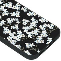 imoshion Coque Design iPhone 12 (Pro) - Fleur - Blanc / Noir