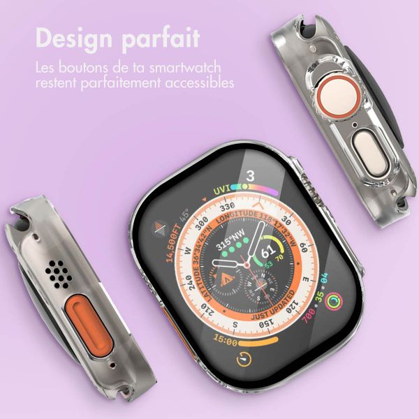 imoshion Coque rigide à couverture complète Apple Watch Ultra / Ultra 2 - 49 mm - Transparent