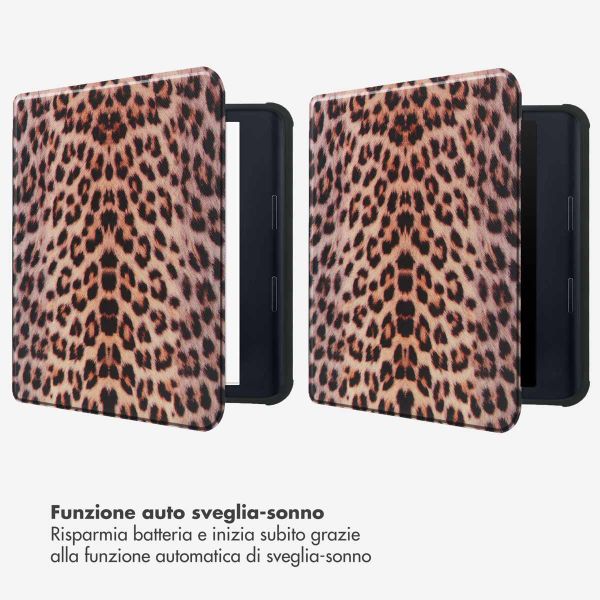 Selencia Étui de liseuse portefeuille Vivid Kobo Libra Colour - Wild Leo