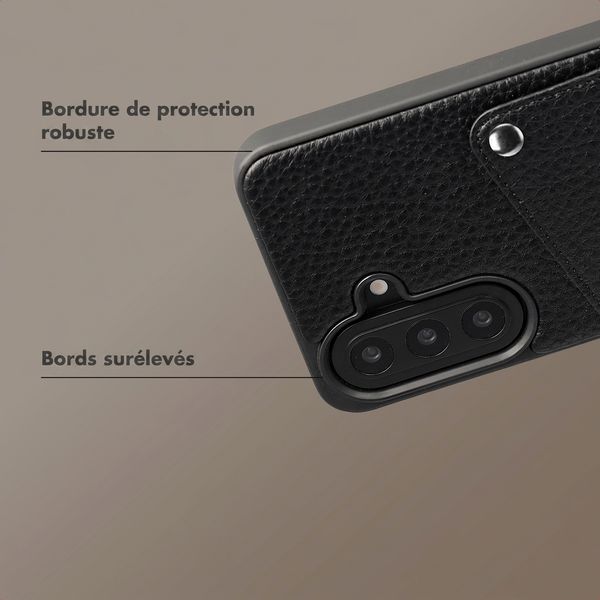 Selencia Coque Riva avec porte-cartes Samsung Galaxy A57 (5G) - Noir