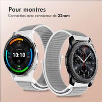 imoshion Bracelet en nylon avec fermeture velcro - Connexion universelle 22 mm - Gris