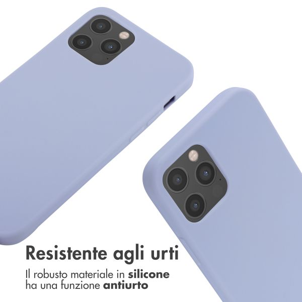 imoshion Coque en silicone avec cordon Apple iPhone 12 (Pro) - Violet