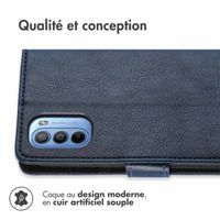 imoshion Étui de téléphone portefeuille Luxe Motorola Moto G31 / G41 - Bleu foncé