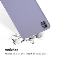 Accezz Coque Liquid Silicone avec porte-stylet Apple iPad Pro 11 (2025) M5 / (2024) M4 - Lila
