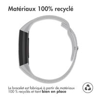 imoshion Bracelet sportif en silicone Fitbit Charge 3 / 4 - Gris / Blanc