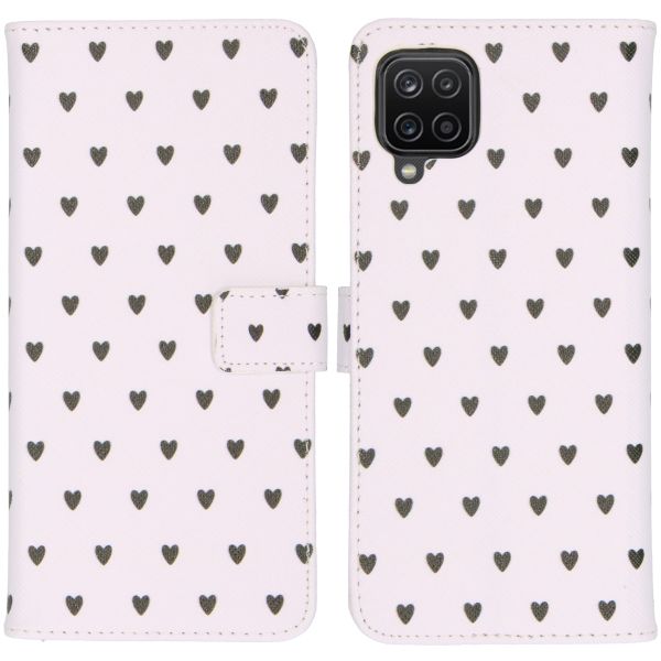 imoshion Coque silicone design Galaxy A12 - Hearts Allover White