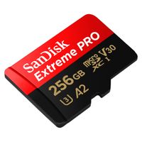 SanDisk microSD Extreme PRO - 256GB - Inclus un adaptateur SD et RescuePro Deluxe - UHS-I/U3/Full HD/4K UHD