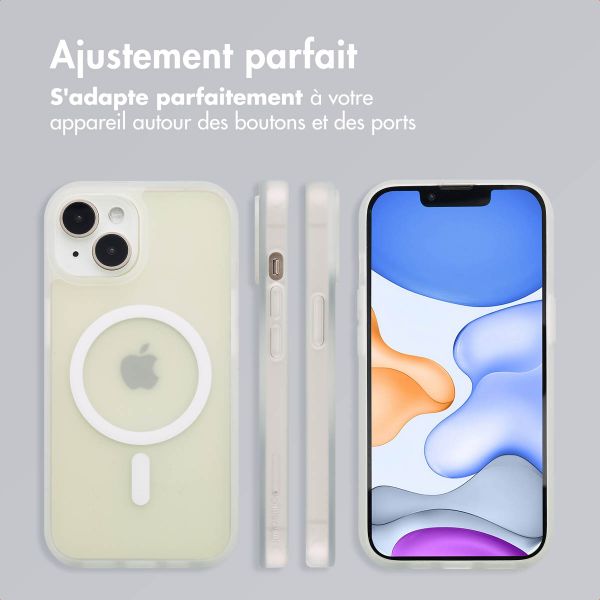 imoshion Coque Color Guard avec MagSafe iPhone 15 - Blanc