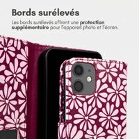 imoshion Étui de télephone portefeuille Design Apple iPhone 12 (Pro) - Bloom Love Blush