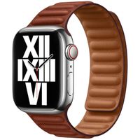 Apple Leather Link Apple Watch Series 1-9 / SE - 38/40/41 mm / Series 10 - 42 mm - Taille S/M - Umber