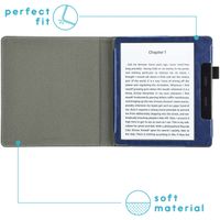 imoshion Étui de liseuse en cuir végan Amazon Kindle Oasis 3 - Bleu