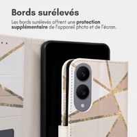 imoshion Étui de télephone portefeuille Design Samsung Galaxy S25 Edge - Beige Graphic