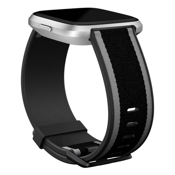 Fitbit Bracelet Woven Fitbit Versa / Versa 2 / Versa Lite - Taille S - Grey / Black