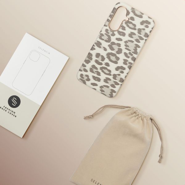 Selencia Coque Sabi imprimé panthère avec MagSafe Samsung Galaxy A56 - Soft Ivory