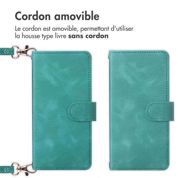 imoshion Etui de téléphone portefeuille avec cordon Samsung Galaxy A35 - Turquoise