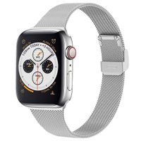imoshion Bracelet pliant Milanese Apple Watch Series 1 t/m 9 / SE (38/40/41 mm) | Series 10 / 11 (42 mm) - Argent